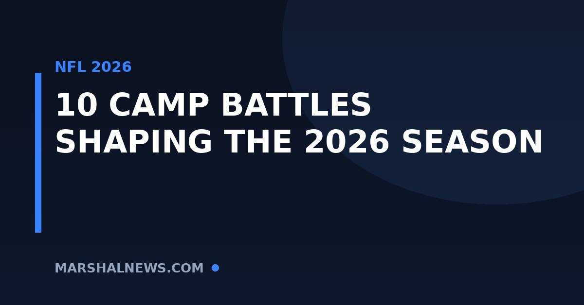 10 NFL Training Camp Position Battles That Will Shape the 2026 Season