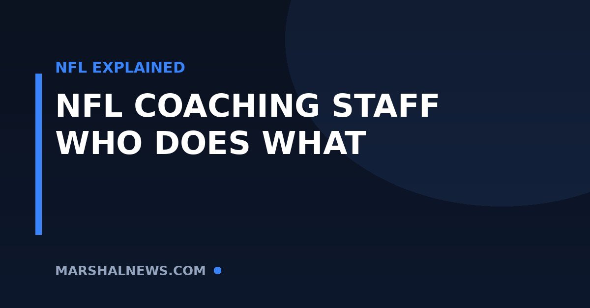 NFL Coaching Staff Explained: Head Coach vs Coordinators vs Position Coaches