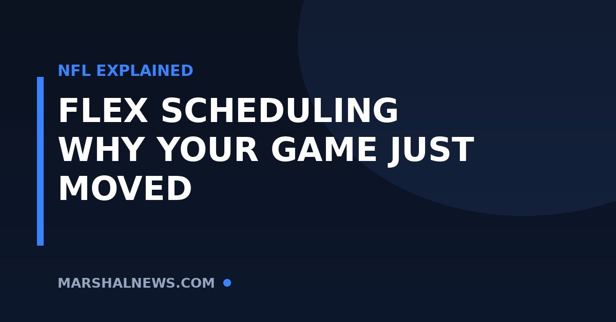 How NFL Flex Scheduling Works (And Why Your Game Just Moved)