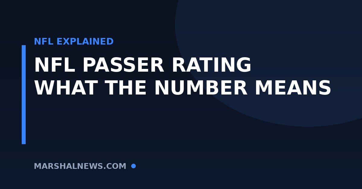 NFL Passer Rating Explained: What the Number Actually Means