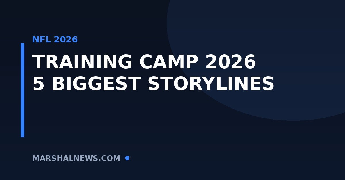 NFL Training Camp 2026: The 5 Biggest Storylines as Camps Open This Week