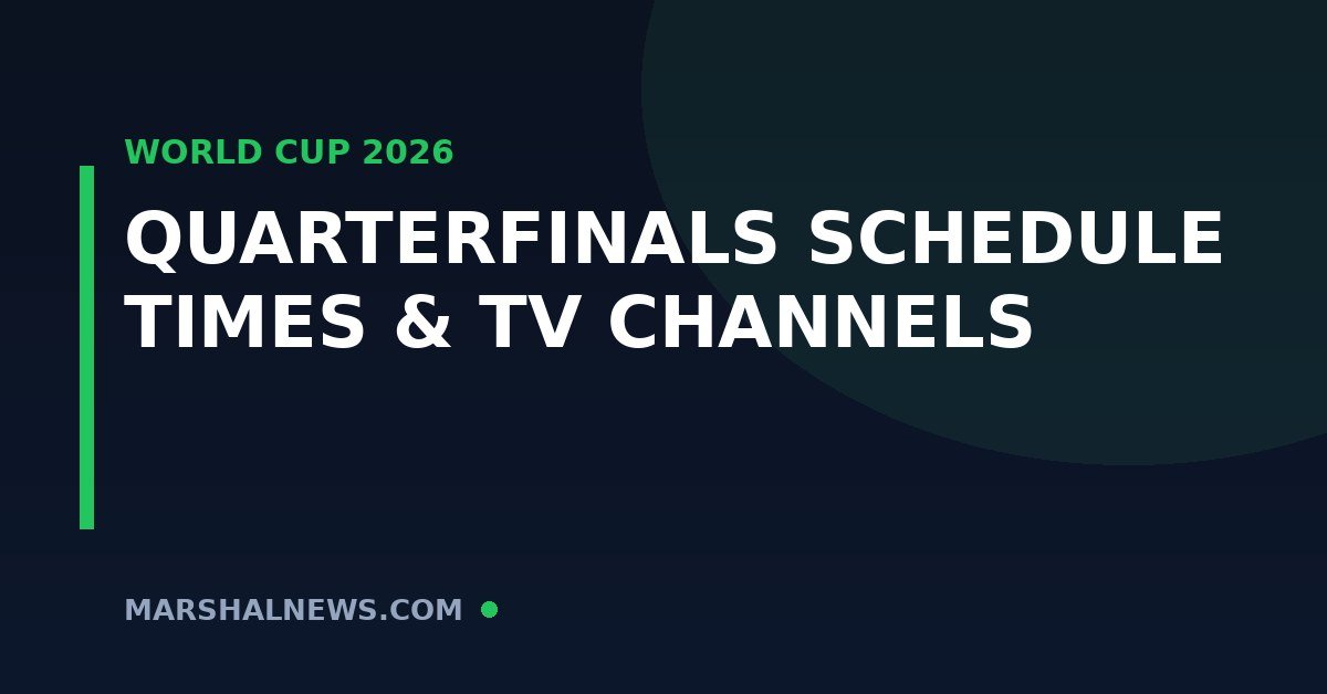 FIFA World Cup 2026 Quarterfinals: Full Schedule, Kickoff Times & TV Channels in the USA