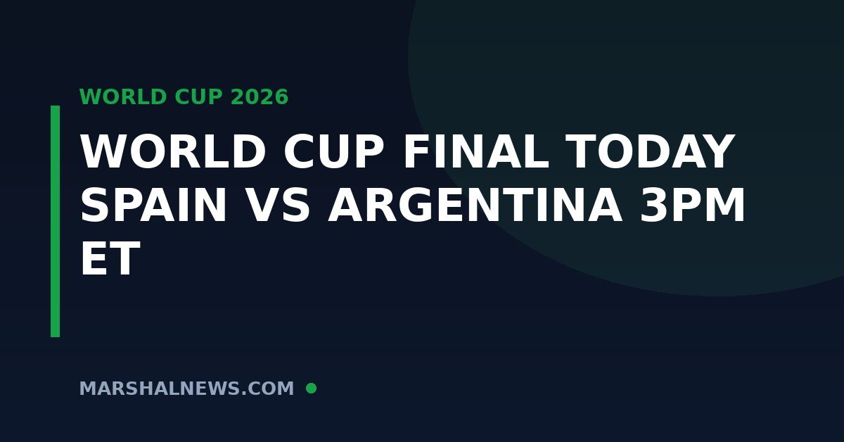 World Cup Final Today: Spain vs Argentina at 3 PM ET — Everything You Need to Know